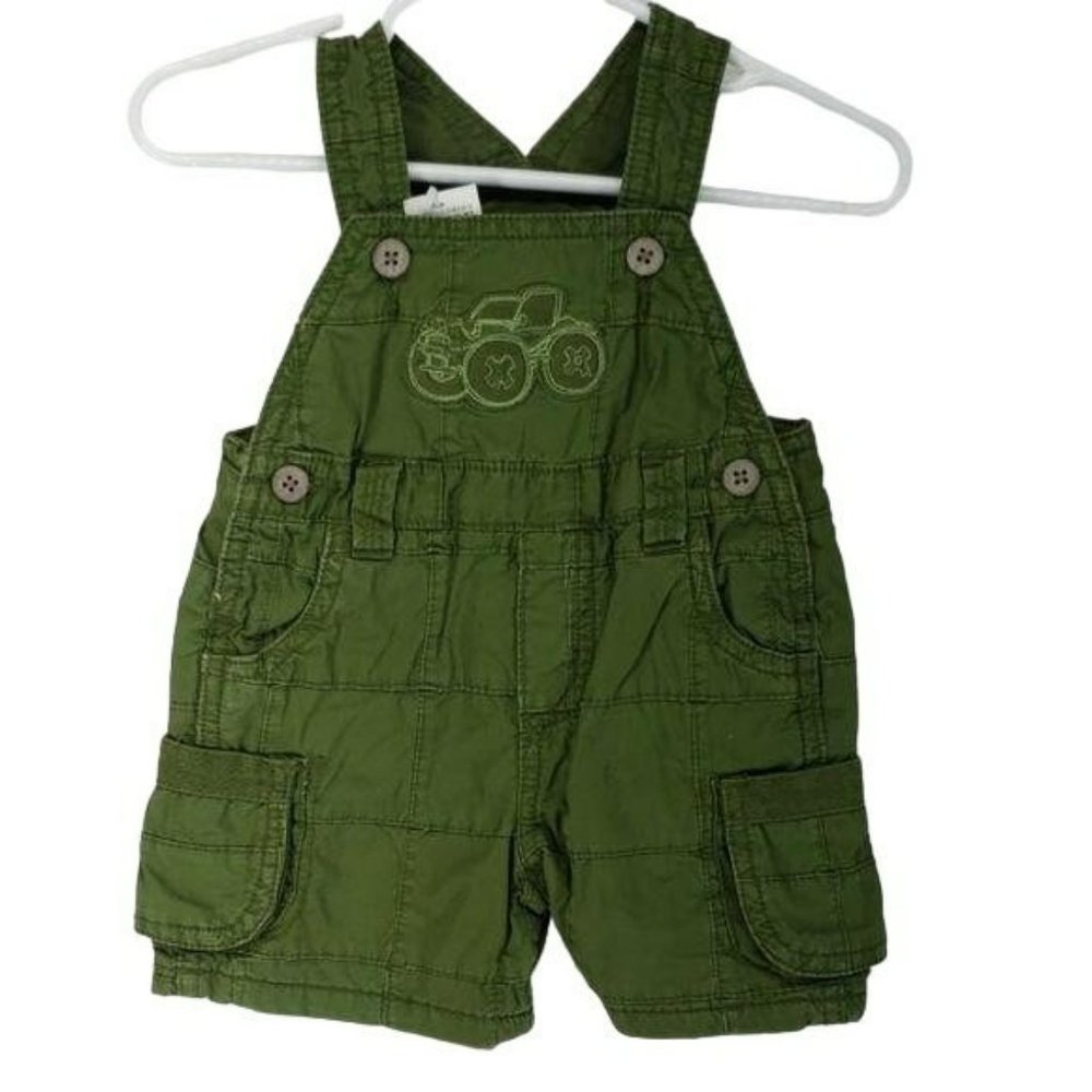 Childrens place monster truck 0/3mth short‎ overall